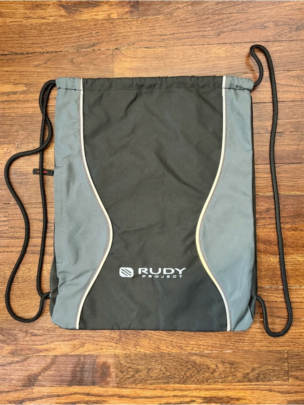 Rudy Project 3 for 15 SALE CLEARANCE Black and Gray Drawstring Bag